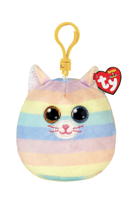 Plus breloc TY 8.5 cm squishy beanies pisicuta heather