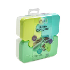 Recipient hrana bebe model puzzle,  albastru&verde, Melii