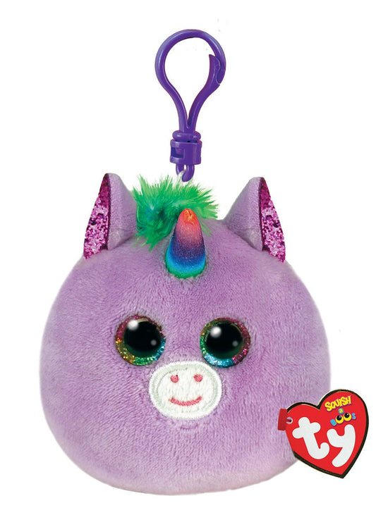 Plus breloc TY 8.5 cm squishy beanies unicorn rosette violet