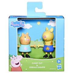 Peppa pig prieteni buni set 2 figurine pisica candy si girafa gerald