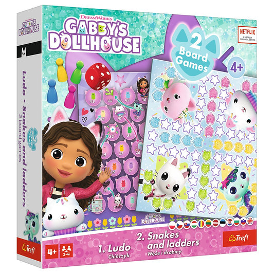 Joc dream works Gabbys house 2 in 1 ludo si serpisori scari