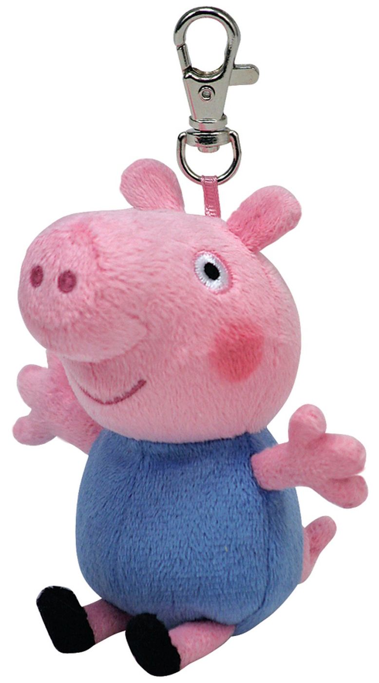 Plus breloc ty 8.5cm beanie bellies peppa pig george, TY