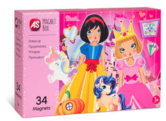 Cutie magnetica imbraca printesele cu 34 de piese, AS