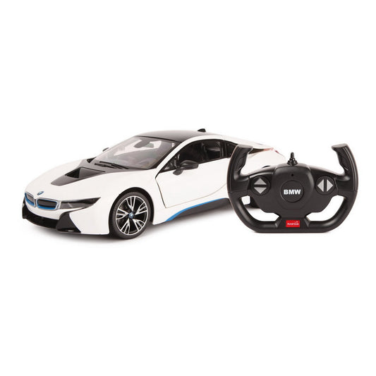 Masina cu telecomanda Bmw i8 alb scara 1 la 14