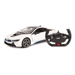 Masina cu telecomanda Bmw i8 alb scara 1 la 14