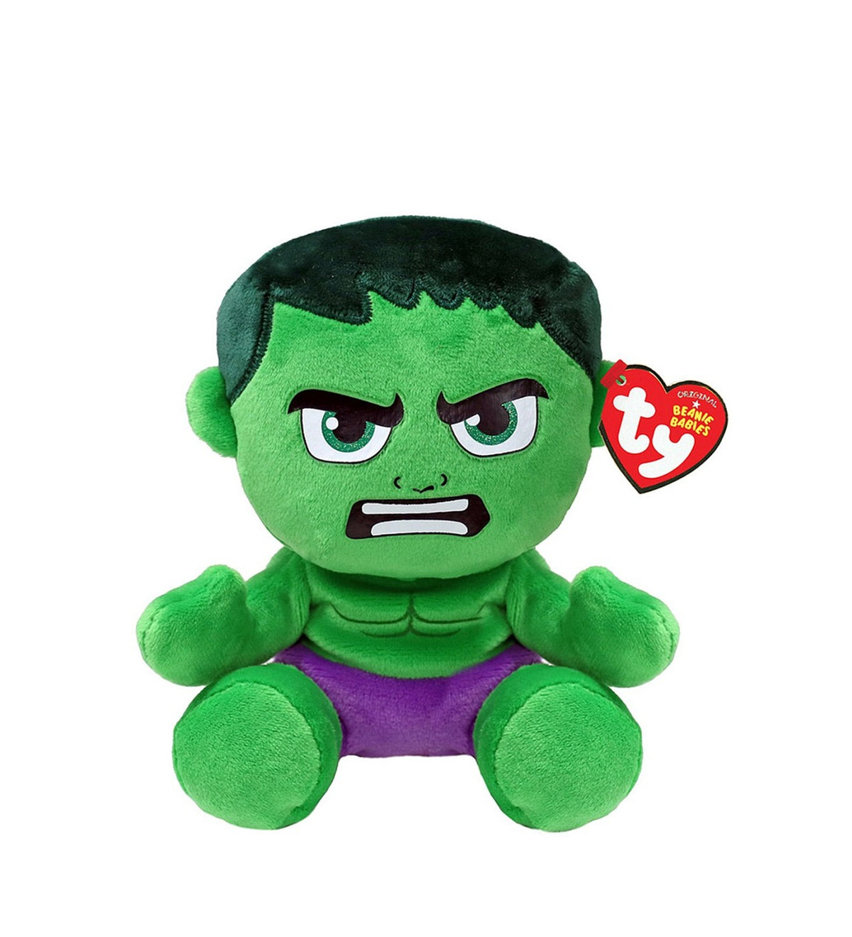 Plus ty 15cm beanie babies soft marvel hulk, TY