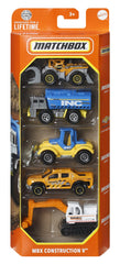 Matchbox set 5 masinute metalice Mbx construction v scara 1:64