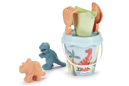 Ecoiffier  set galeata dino cu 2 forme de nisip 17 cm