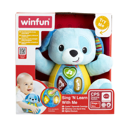 Winfun canta si invata cu catelusul blueberry, WINFUN