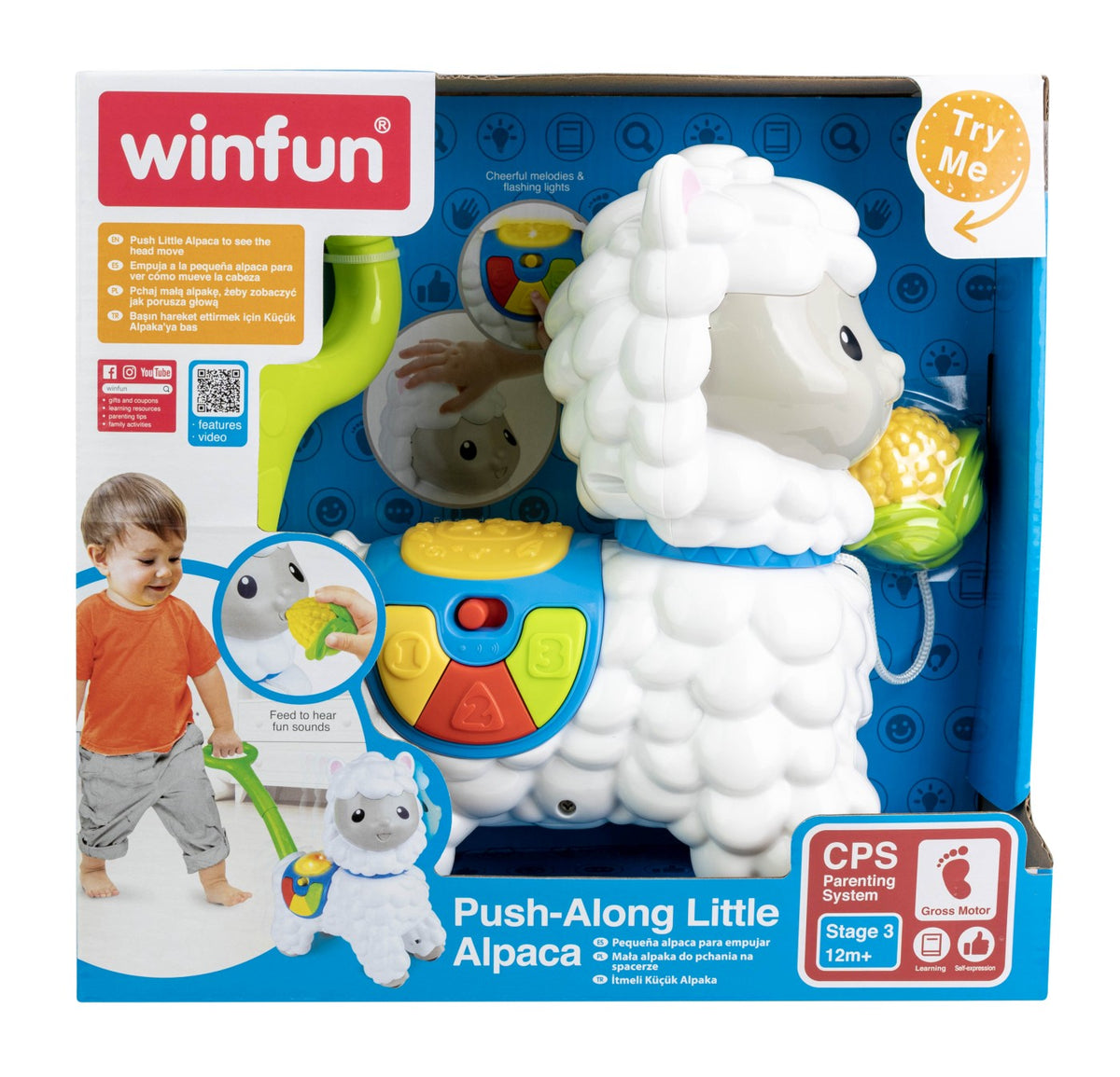 Winfun jucarie de impins alpaca, WINFUN