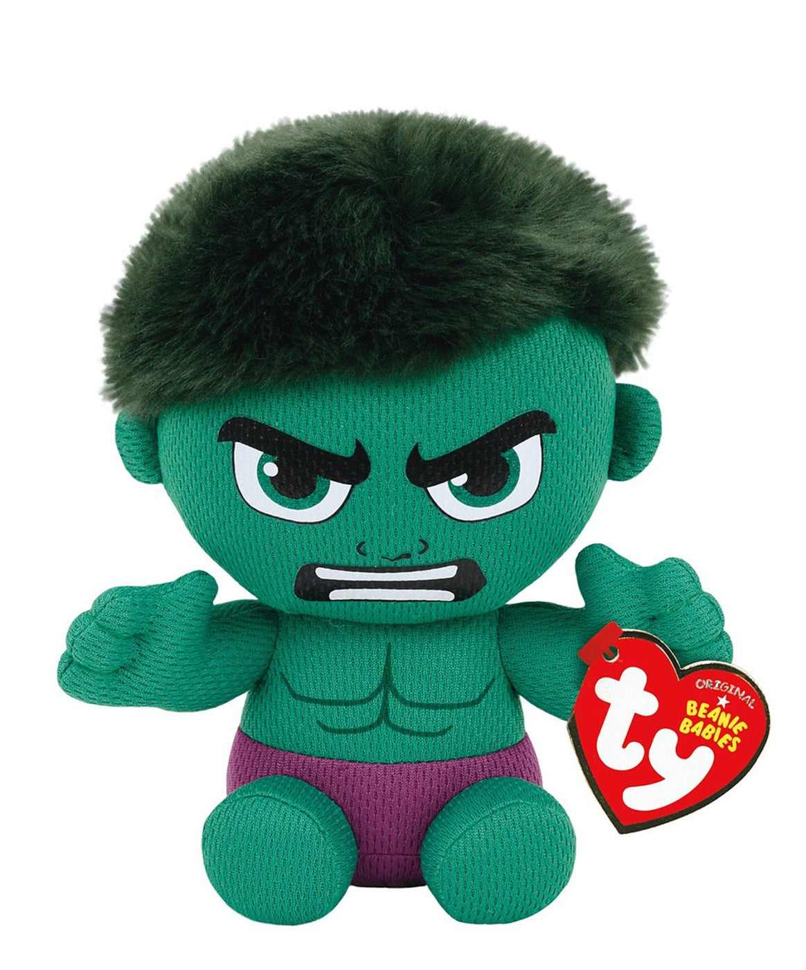 Plus ty 15cm beanie babies marvel hulk , TY