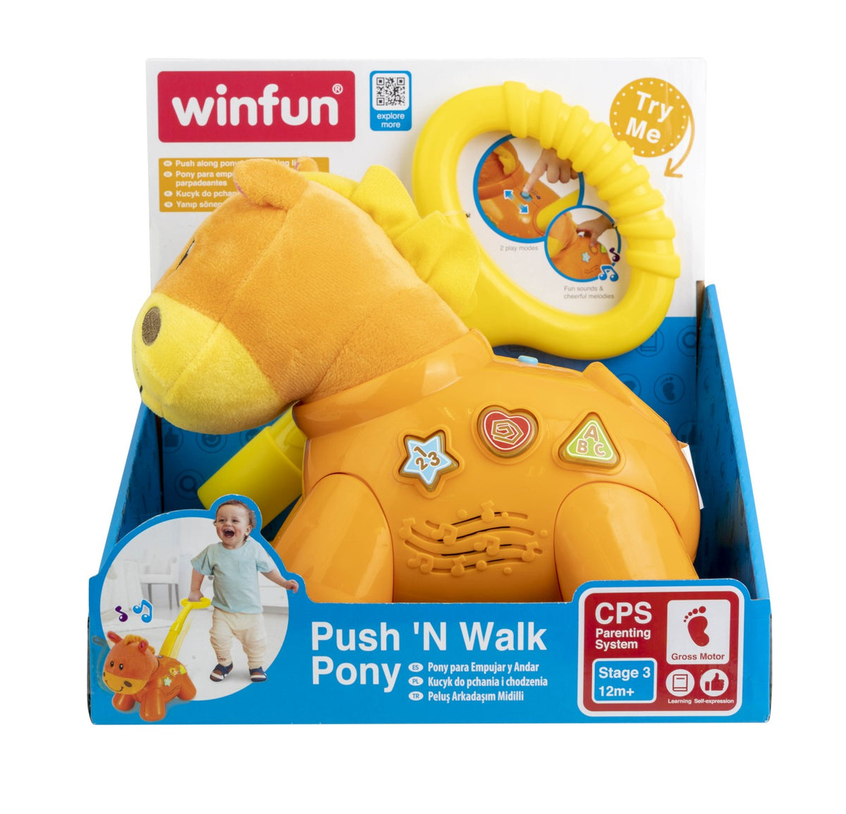 Winfun jucarie de impins ponei, WINFUN