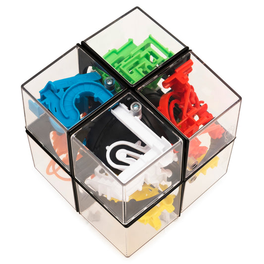 Perplexus hybrid cub rubik 2x2 cu 100 de obstacole, Spin Master