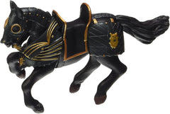 Papo figurina cal negru in armura, Papo