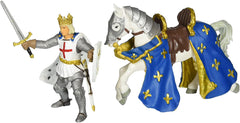 Papo figurina saint louis pe cal, Papo