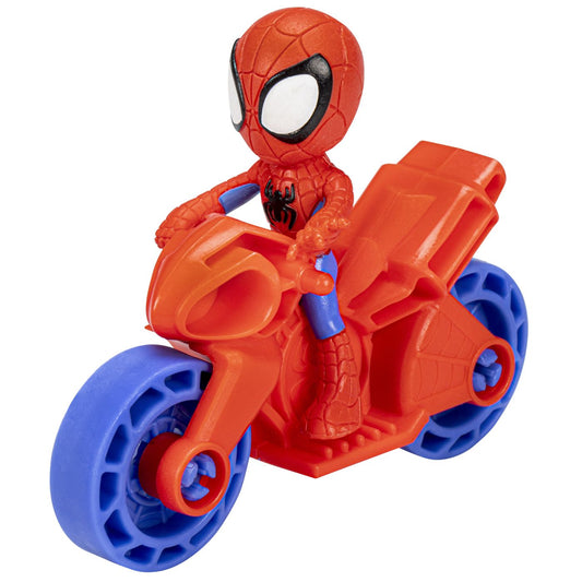Spiderman set motocicleta si figurina spidey 6 cm
