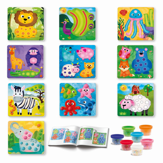 As art set 7 borcanase de plastilina animale