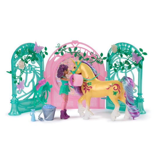 Unicorn Academy set papusa ava si unicornul leaf cu accesorii