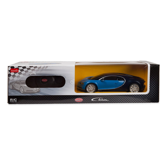 Masina cu telecomanda Bugatti chiron albastru cu scara 1 la 24