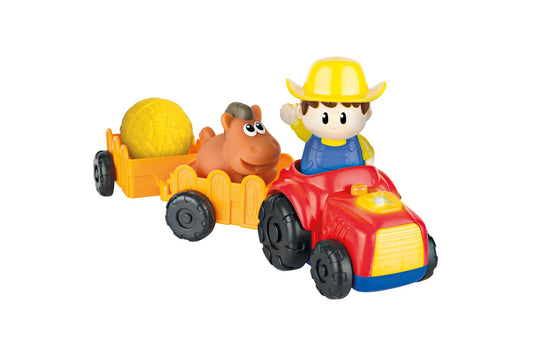 Winfun tractoras cu remorca si figurina fermier, WINFUN