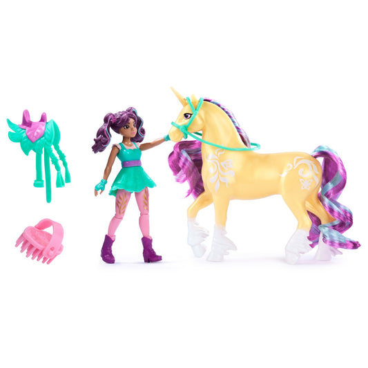 Unicorn Academy set unicorn leaf si papusa ava