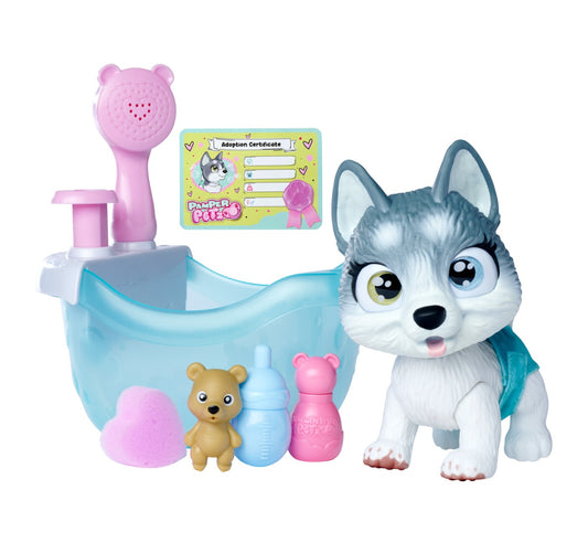 Pamper petz catelusul husky la baie, Simba