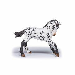 Papo figurina manz appaloosa negru, Papo
