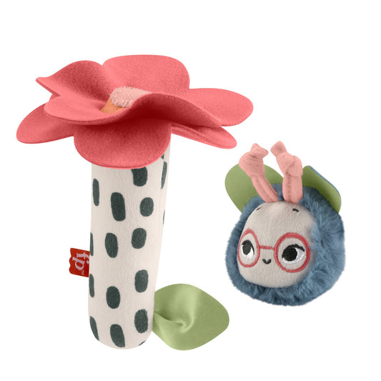 Fisher price planet friends jucarie plus zornaitoare floare si albinuta