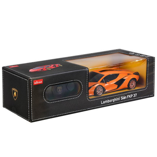 Masina cu telecomanda Lamborghini sian portocaliu cu scara 1 la 24