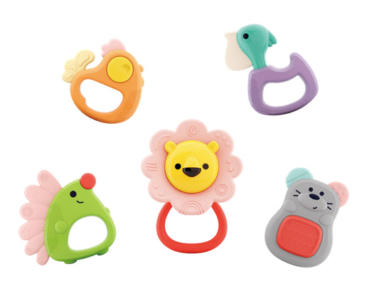 Set 5 jucarii pentru dentitie in cutie forest baby, Jucarii Bebe