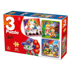 3 puzzles Basme: 6, 9 si 16 de piese, D - Toys - Publisol.ro