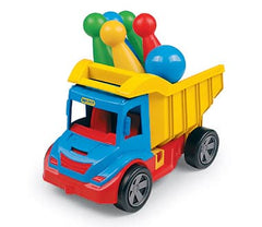 Camion si popice din plastic pentru copii - Set Wader, D-Toys