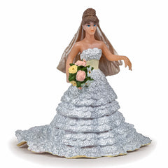 Papo figurina mireasa cu rochie din dantela, Papo