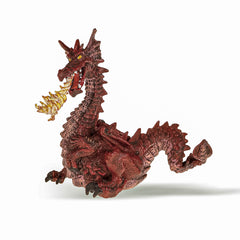 Papo figurina dragon rosu cu flacara, Papo