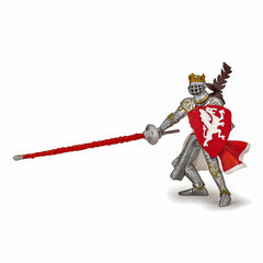 Papo figurina rege cu blazon dragon rosu, Papo