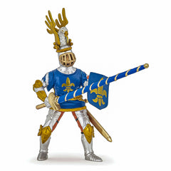 Papo figurina cavaler crin albastru, Papo