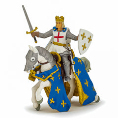 Papo figurina saint louis pe cal, Papo