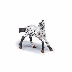 Papo figurina manz appaloosa negru, Papo