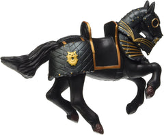 Papo figurina cal negru in armura, Papo