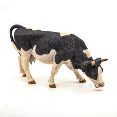 Papo figurina vaca alb cu negru, Papo