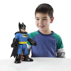 Fisher price imaginext dc super friends figurina batman xl cu costum albastru, Mattel
