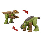 Jurassic world fierce changers double danger dinozaur transformabil tyrannosaurus rex si ankylosaurus maro, Mattel