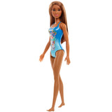 Papusa barbie satena cu costum de baie albastru, Mattel