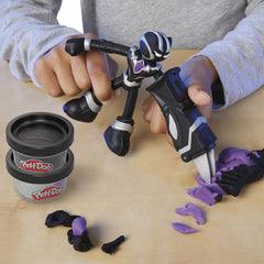 Play-doh marvel figurina flexibila cu accesorii black panther 10cm	, Hasbro