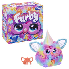 Furby jucarie de plus interactiva furby tie dye, Hasbro