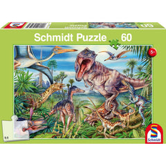 Puzzle Schmidt: Printre dinozauri, 60 piese, Schmidt