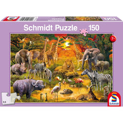 Puzzle Schmidt: Animale din Africa, 150 piese, Schmidt
