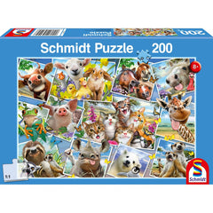 Puzzle Schmidt: Sefie-uri cu animalele, 200 piese, Schmidt