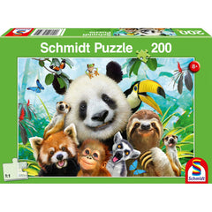 Puzzle Schmidt: Portret de familie cu animale, 200 piese, Schmidt
