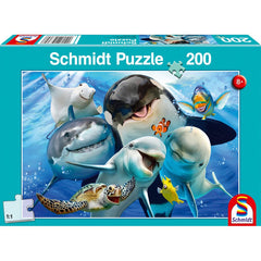 Puzzle Schmidt: Portret de familie submarin, 200 piese, Schmidt